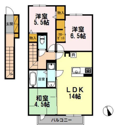 北野翠亭Ⅱ 間取り