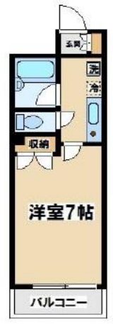サンパラッツオ参番館 407号室 間取り