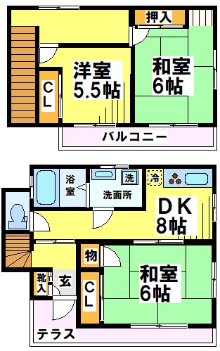 西つつじケ丘1丁目戸建 間取り