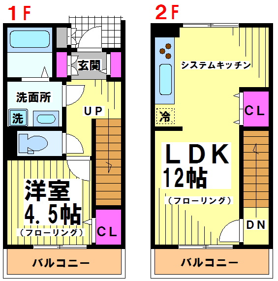 リブリラウレア 107号室 間取り