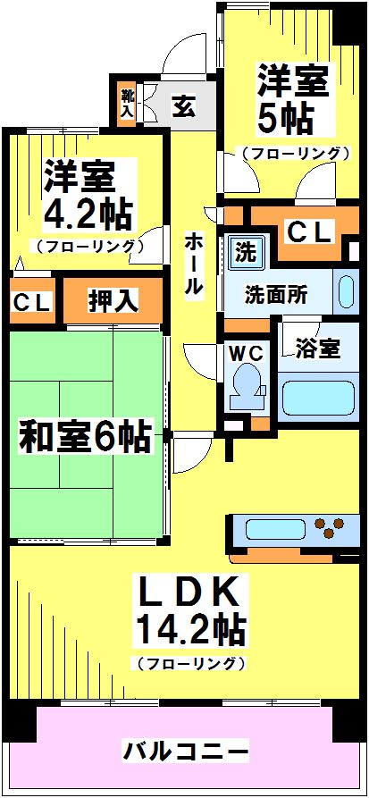 エンゼルブレッサ武蔵野国領 間取り