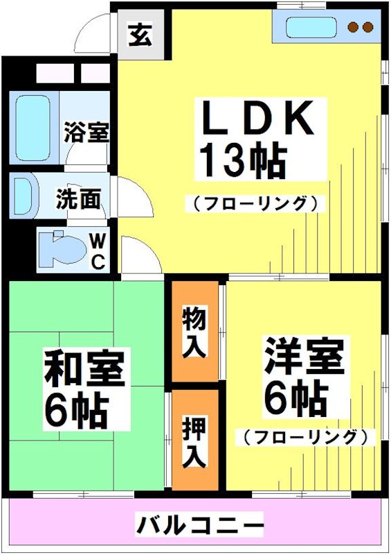 深大寺グリーンハイツ 301号室 間取り