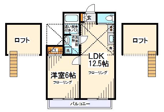 フラットハナタキ 間取り