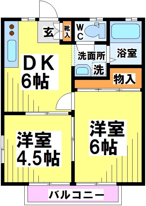 Kハイツ 101号室 間取り