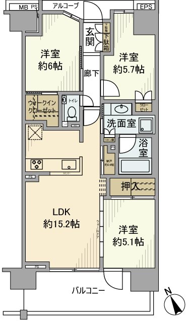 プラウドシティ方南町  間取り