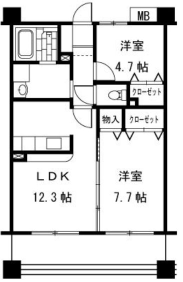 ガーデンコート世田谷 202号室 間取り
