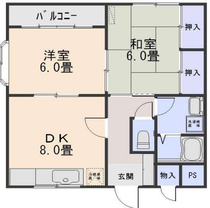 サンガーデン 203号室 間取り