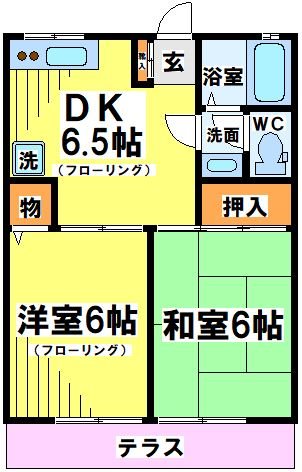 コーポ橋本 103号室 間取り