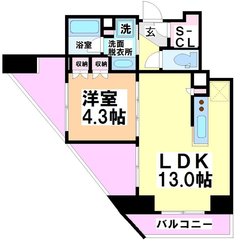 プラウドフラット渋谷笹塚 間取り