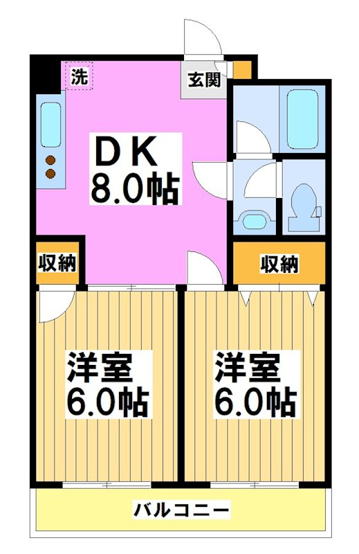 ジーライズ調布国領町 403号室 間取り