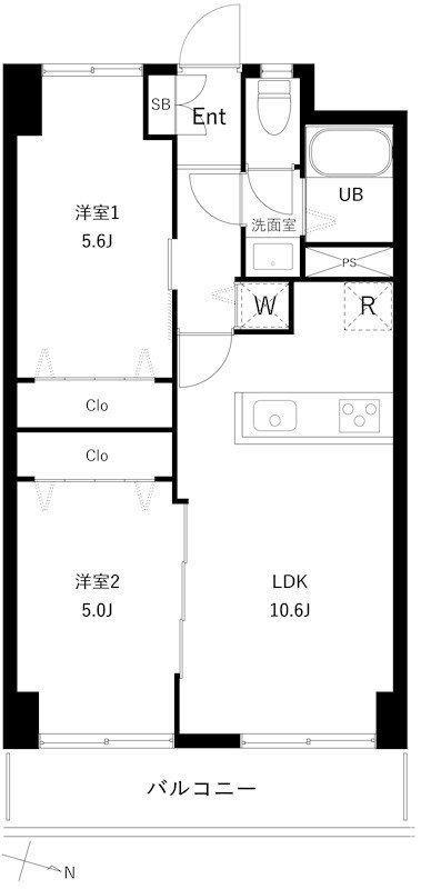 PARK MODERNつつじヶ丘 1005号室 間取り