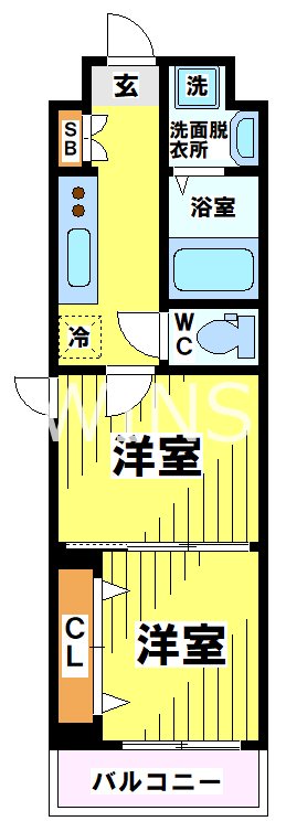 福岡県福岡市博多区中呉服町 間取り