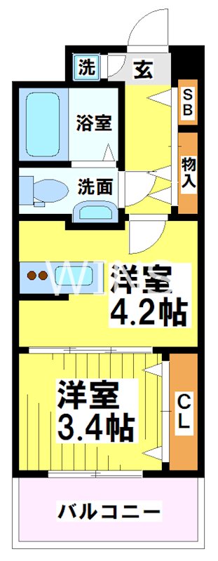 福岡県福岡市博多区神屋町 間取り
