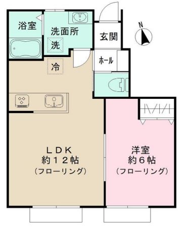 カーサ イル フィオーレ 104号室 間取り