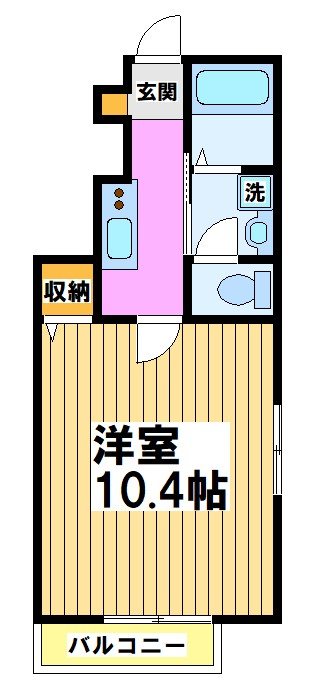 バンシェーネル 102号室 間取り