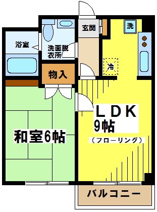 調布パークス 105号室 間取り