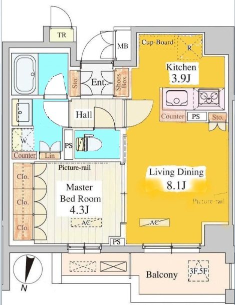 ル・シュクレ永福 間取り図