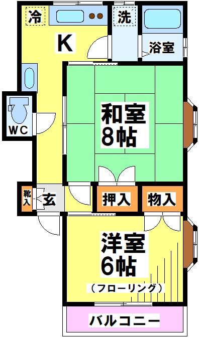 ニューバース清和Ⅱ 間取り