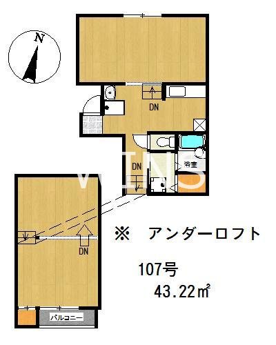 福岡県福岡市中央区清川３丁目 間取り