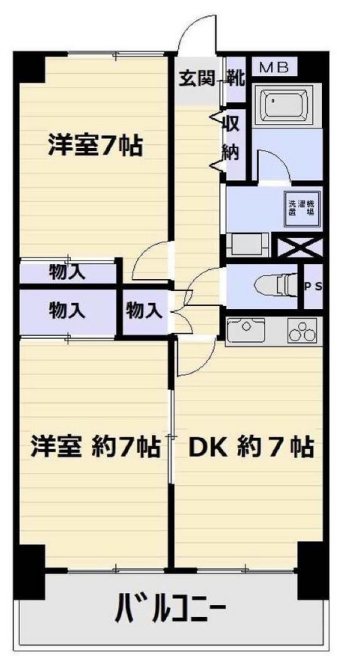 MIハイツアザレア 605号室 間取り