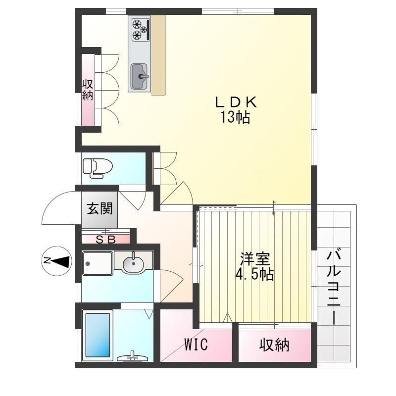若葉町フラット 間取り
