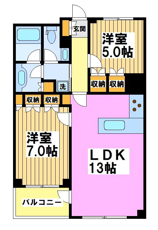 ボナールつつじヶ丘  403号室 間取り
