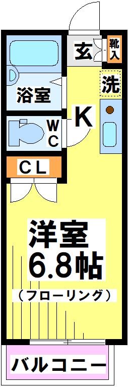 デューン仙川 107号室 間取り