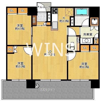 福岡県福岡市中央区薬院４丁目 間取り