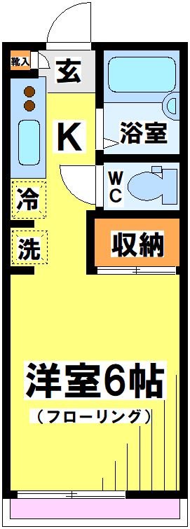 ベルメゾンカスヤ 106号室 間取り