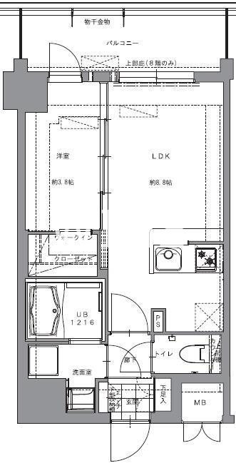 福岡県福岡市中央区大手門２丁目 間取り