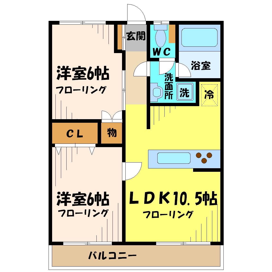 第2コーポ石井 間取り図