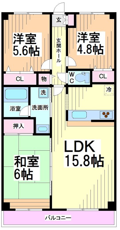 神奈川県川崎市多摩区中野島３丁目 間取り