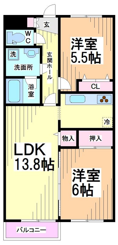 神奈川県川崎市多摩区中野島４丁目 間取り