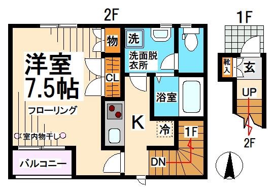 弁天山フラッツ  間取り図