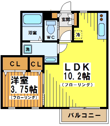 リアンプリエール 203号室 間取り