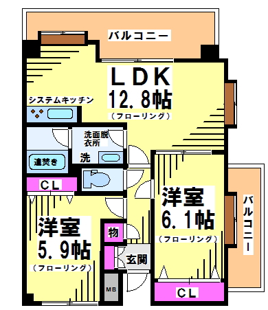 つつじヶ丘エクセルハイツⅢ 間取り