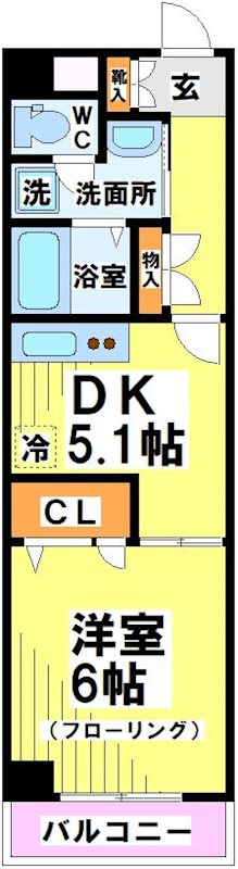 フルール狛江 502号室 間取り