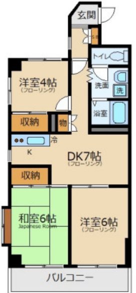 ルミエール給田 401号室 間取り