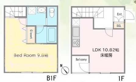 グエルサカエ赤堤 間取り図