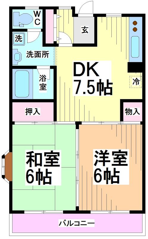 神奈川県川崎市多摩区中野島３丁目 間取り