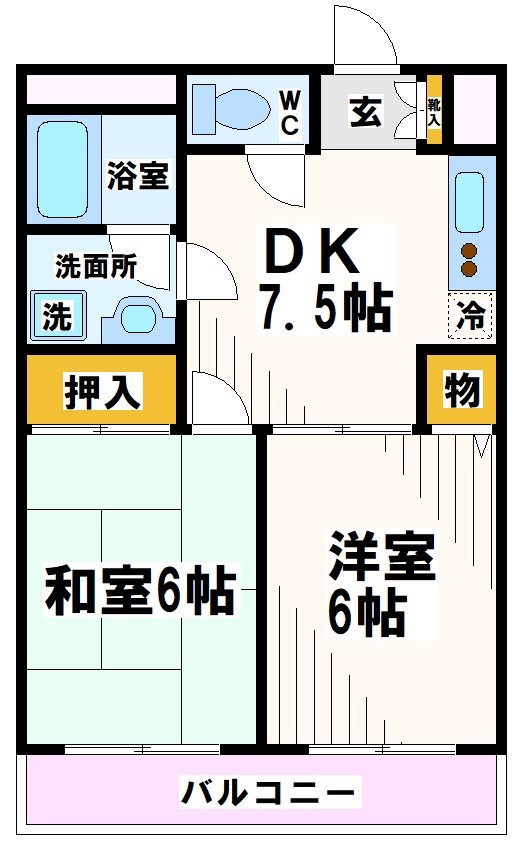 東京都府中市美好町３丁目 間取り