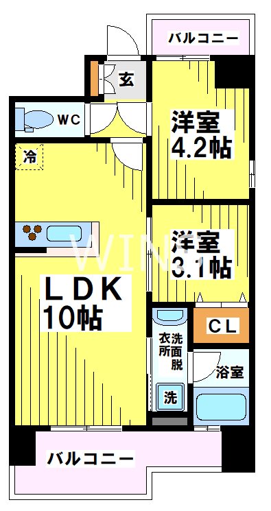 福岡県福岡市博多区博多駅前１丁目 間取り