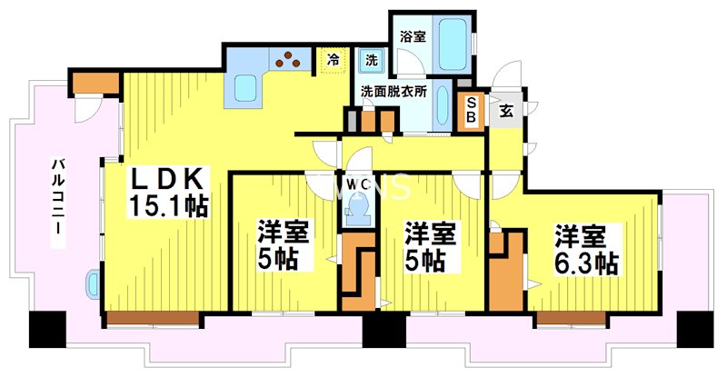 福岡県福岡市東区水谷２丁目 間取り