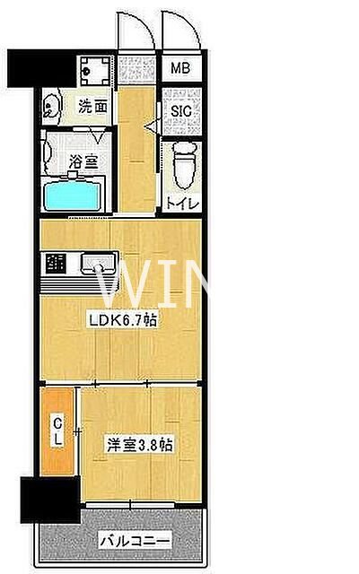福岡県福岡市博多区石城町 間取り