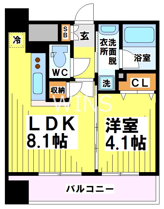 福岡県福岡市中央区長浜３丁目 間取り