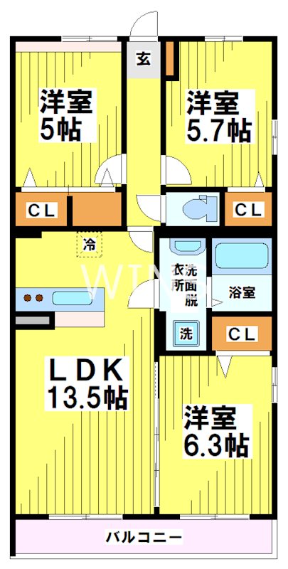 福岡県福岡市東区筥松１丁目 間取り