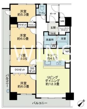 福岡県福岡市博多区比恵町 間取り