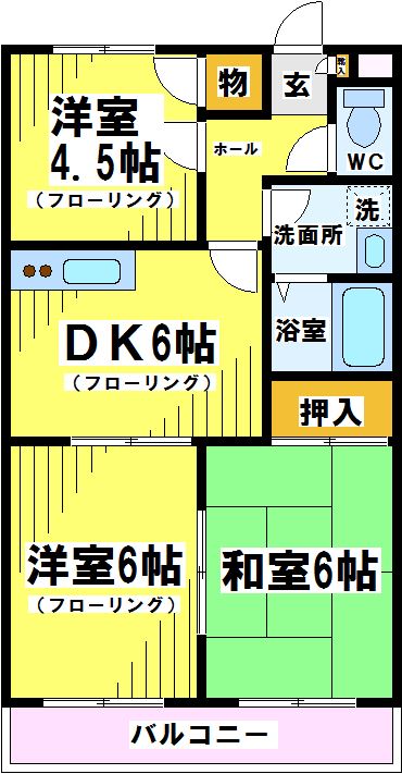 東京都府中市多磨町２丁目 間取り