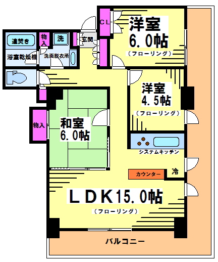 グランタワー調布国領ル・パサージュ 間取り