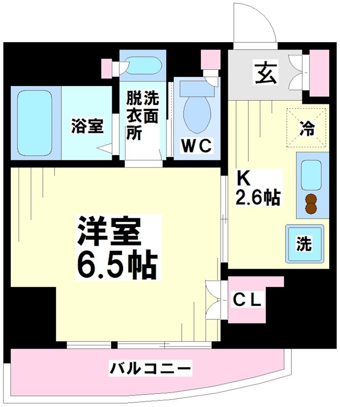 レジディア笹塚Ⅱ　 間取り